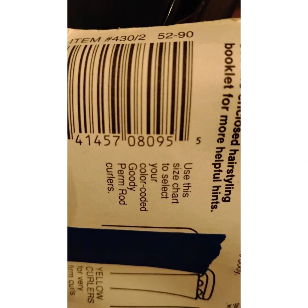 Vintage 1989-1991 Goody Perm‎ Rods Small Yellow curlers 12 pack USA NOS vtg tag